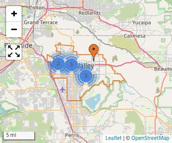 Area schools map